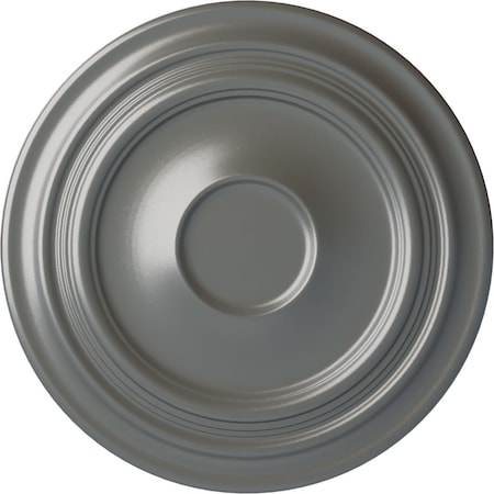 Ekena Millwork Traditional Ceiling Medallion (Fits Canopies up to 5 1/2"), Hand-Painted Silver, 24 3/8"OD x 1 1/2"P CM24TRSLS
